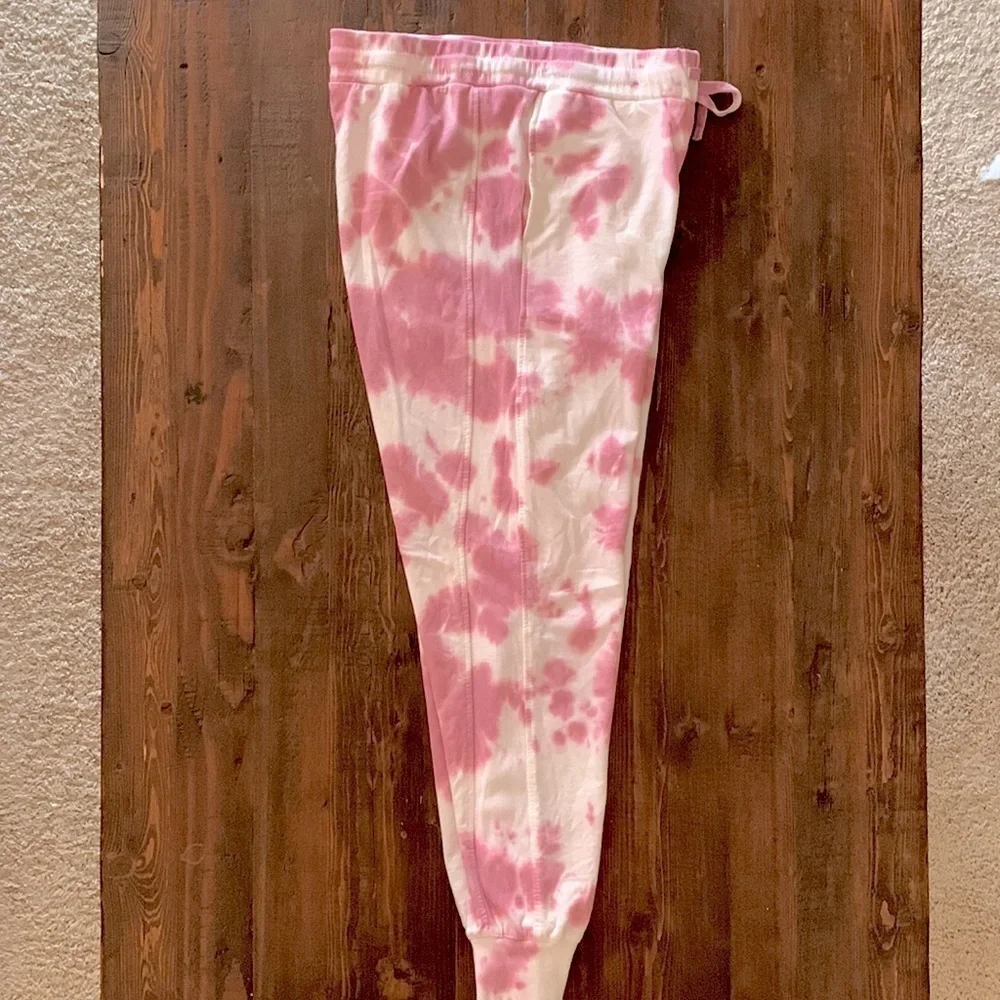Joggers Tie Dye Jane and Delancey Sweatpants Size Medium NWT Pink White